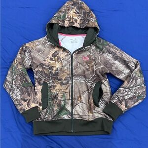 Under Armour Womens Small Camo Hoodie Zip Up Like New